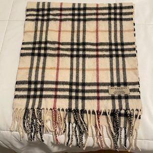Burberry Tan 100% Cashmere Scarf
